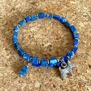 Lapis Lazuli Dog Mom Bracelet fits 6”-7” wrist 😍🐺